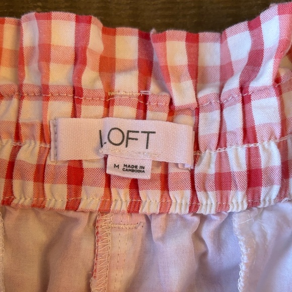Loft Pink Gingham Women's Shorts - Picture 2 of 7